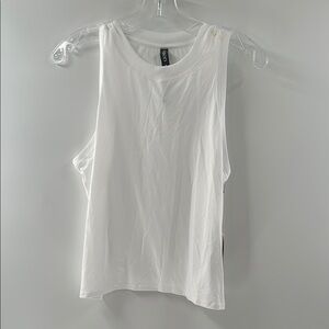 Vuori White Cut Out Tank Top